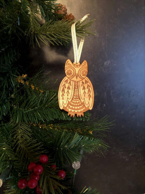 Owl Wood Ornament