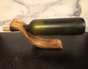 Olive Wood Bottle Holder