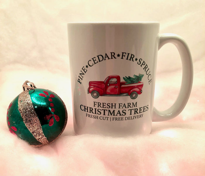 Lil Red Truck Christmas Coffee Mug